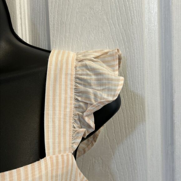 NWT Ingrid & Isabel Maternity Flutter Tank Top Tie Back White Peach Size Small - Picture 10 of 16